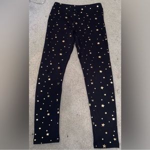 Old Navy Fleece black leggings with gold stars